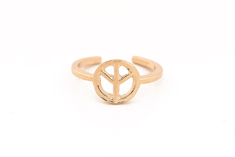 Simple Simple Letters LOVE Peace Symbol Ring Foot Ring