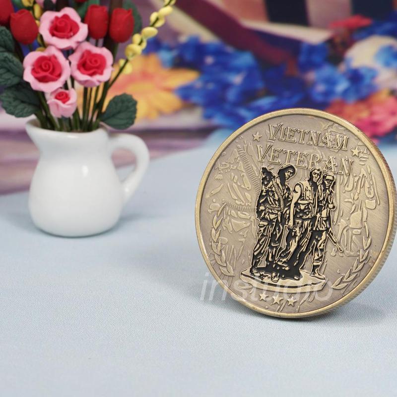 American Vietnam War Retro Colored Coins War and Peace Series Commemorative Coins