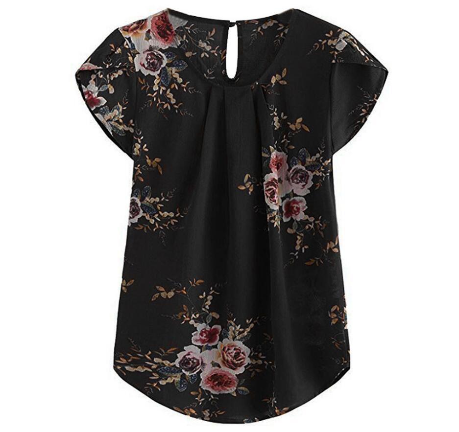Fabiene - luchtige Comfortabele Blouse Met Bloemmotief