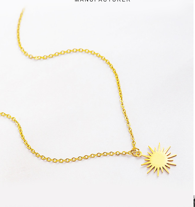 Necklace European and American Star Sun Clavicle Phain Pendant