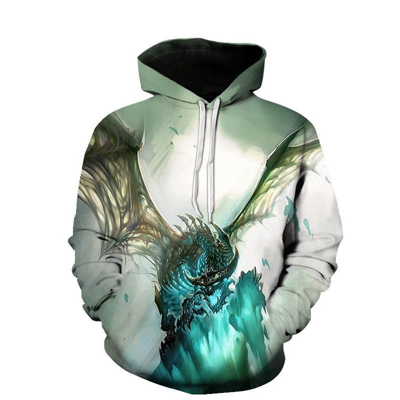 Title 2, Spring And Autumn Green Dragon Sweater 3D Digit...