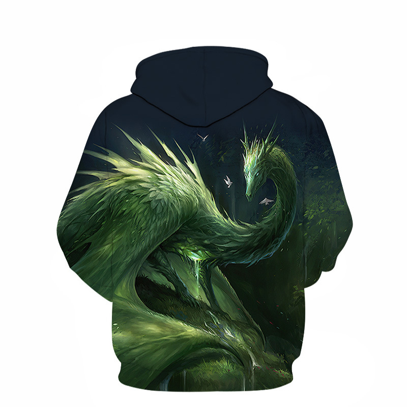 Title 7, Spring And Autumn Green Dragon Sweater 3D Digit...