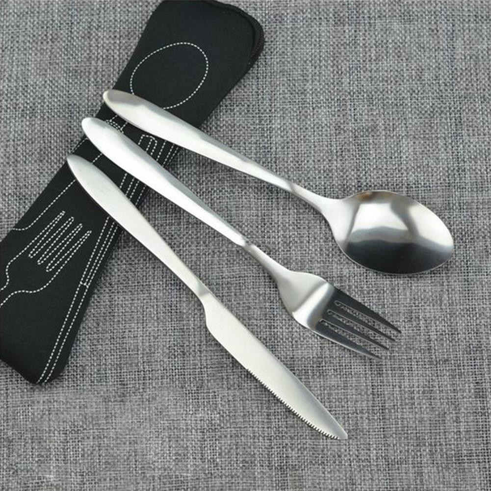 Title 5, Portable Western Food Stainless Steel Fork Knif...