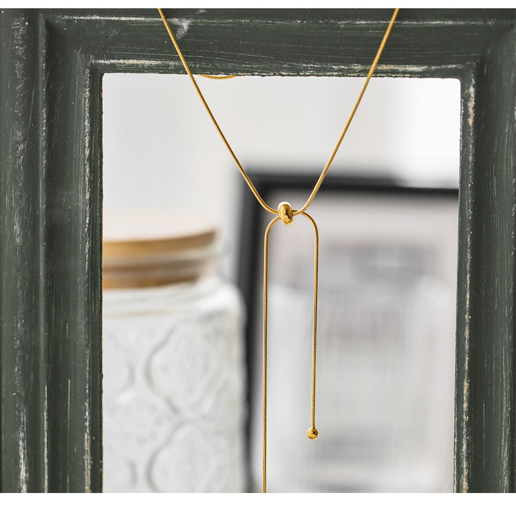 Adjustable Snake Necklace Simple Long Cold Style Net Red Clavicle Chain