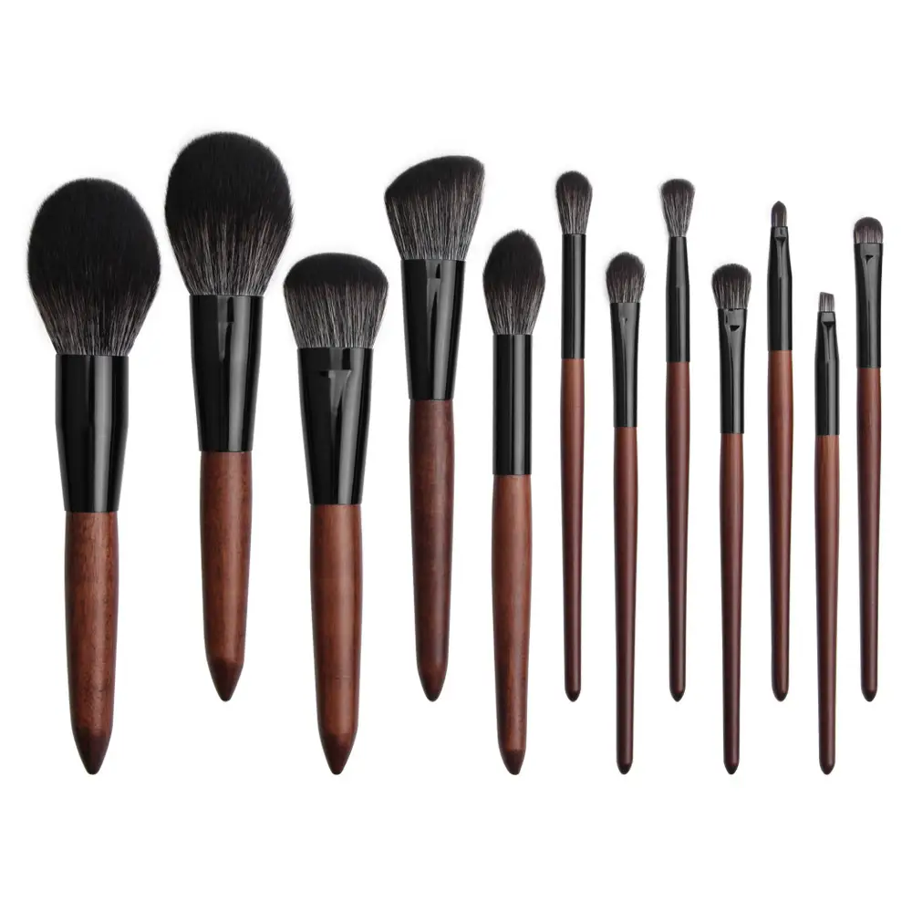 Factory Direct Sale MAANGE 12 Ebony Color Makeup Brush Set Makeup Tools Amazon Hot Sale