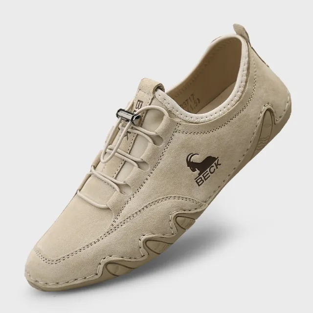 Leather Casual Beanie Shoes Women's Flat Loafers Sand 39 - Shop at LoveMi