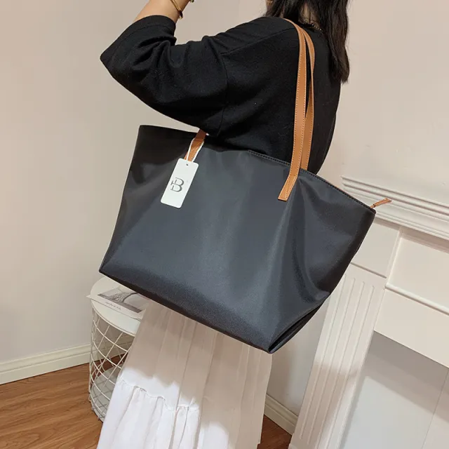 Large Capacity Oxford Cloth Handbag Shoulder Bag Black - Shop at LoveMi