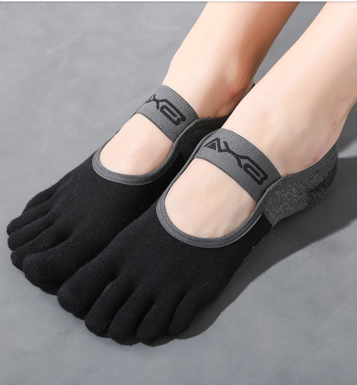 Title 8, Yoga Five-finger Socks Non-slip Professional Da...