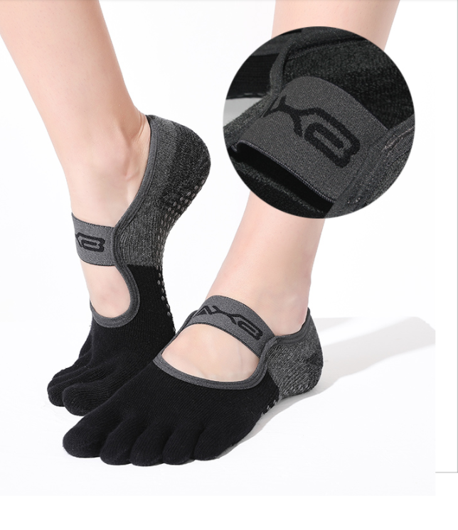 Title 6, Yoga Five-finger Socks Non-slip Professional Da...