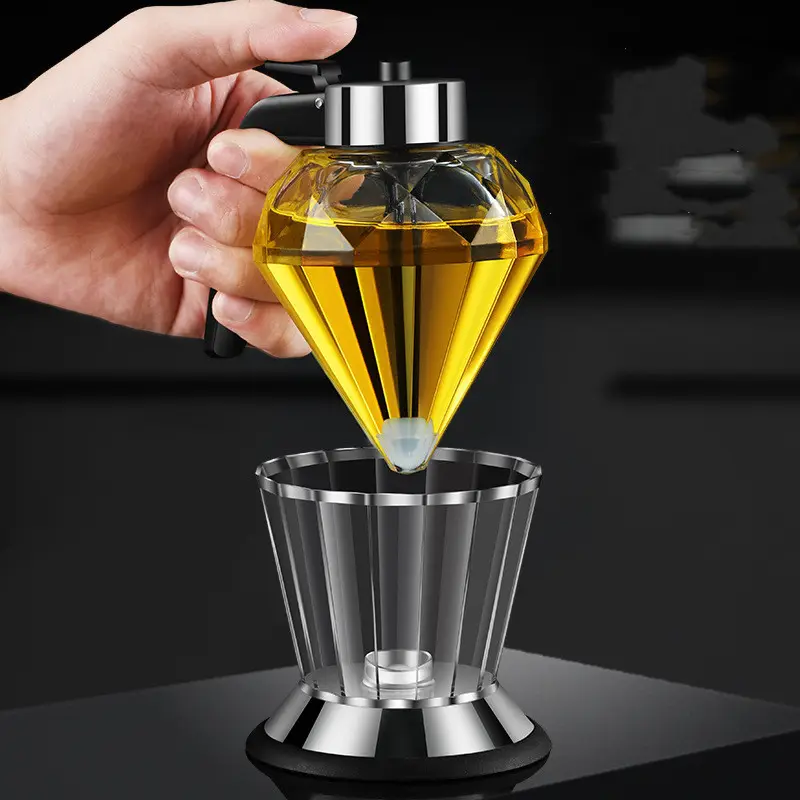 Diamond Glass Oil Jug Exquisite Press Type