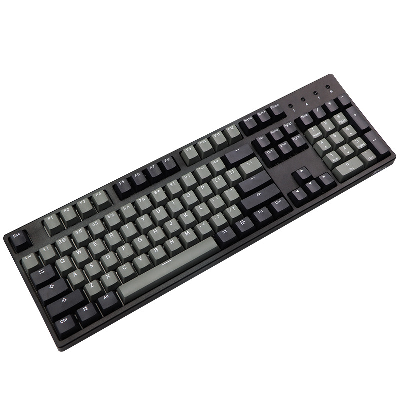 Retro Color Matching 104 Keys Pbt Two-color Keycaps Black and Gray OEM Height