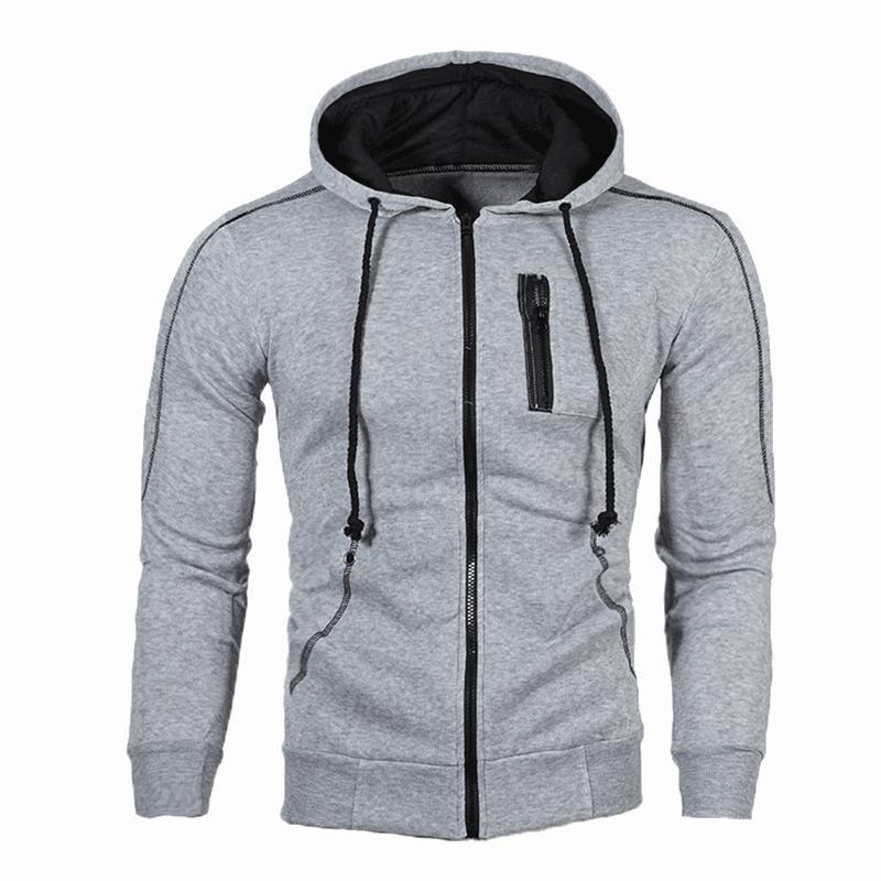 Title 5, Herren Sport Casual Cardigan Kapuzenpullover He...