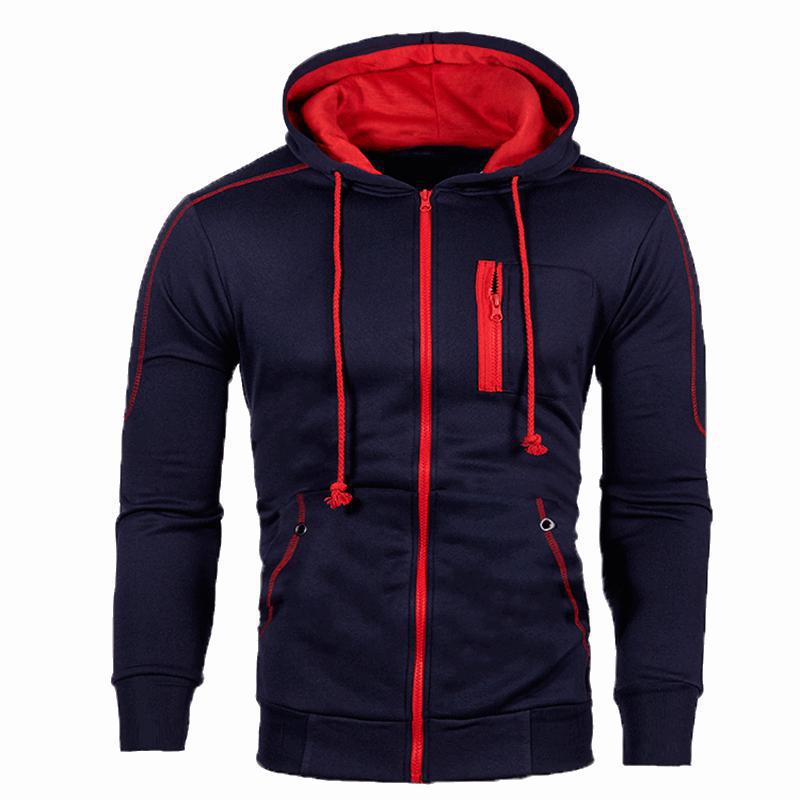 Men's Sports Casual Cardigan Hooded Sweater Men's Jacket