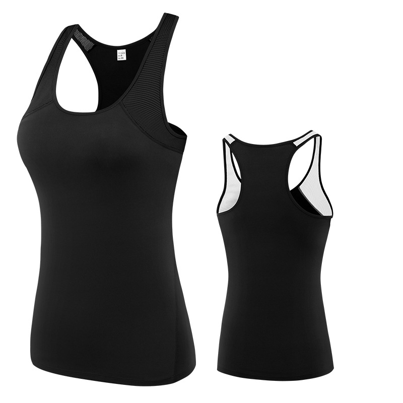 Sports Sleeveless Breathable Stretch Yoga Crew Neck Vest