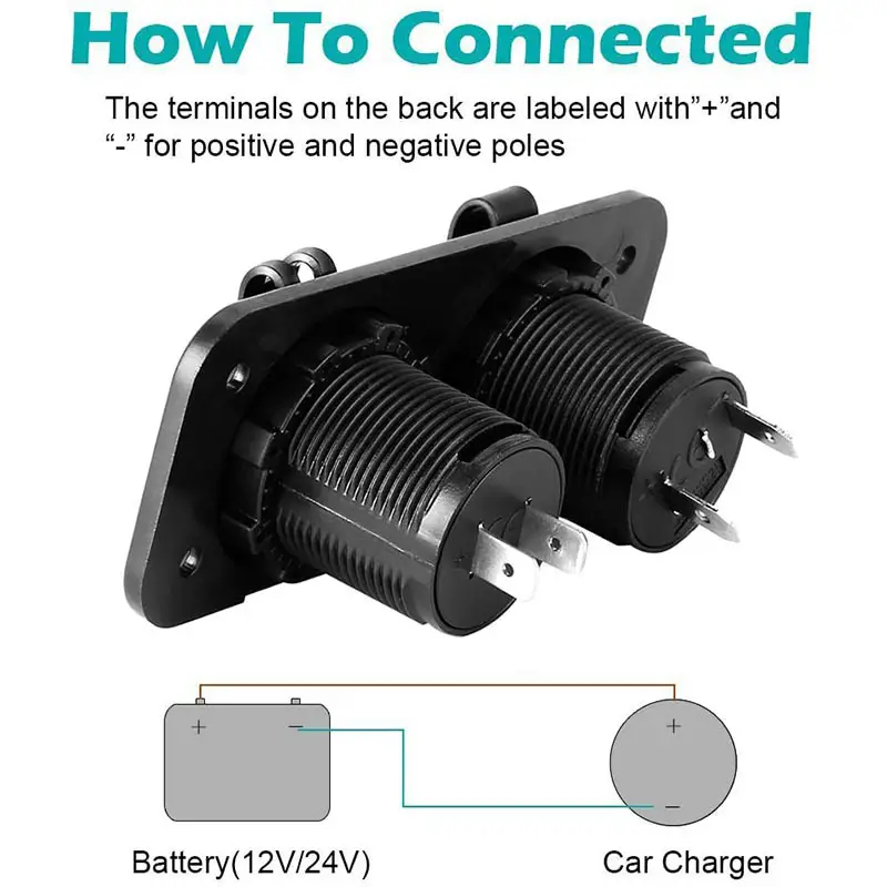 12V Dual USB Car Cigarette Lighter Socket Splitter