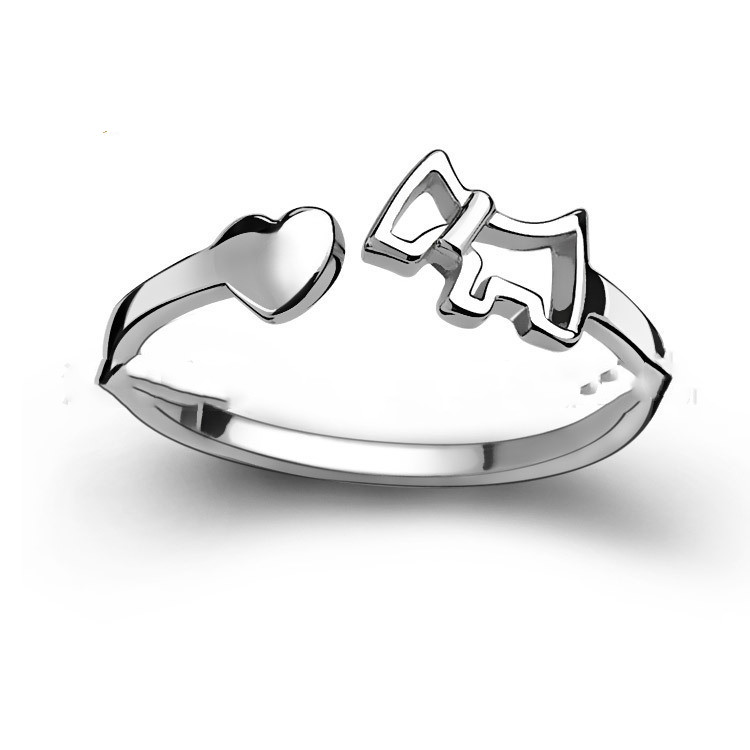 Trojan Ring Hollow Love Double Love Open Ring