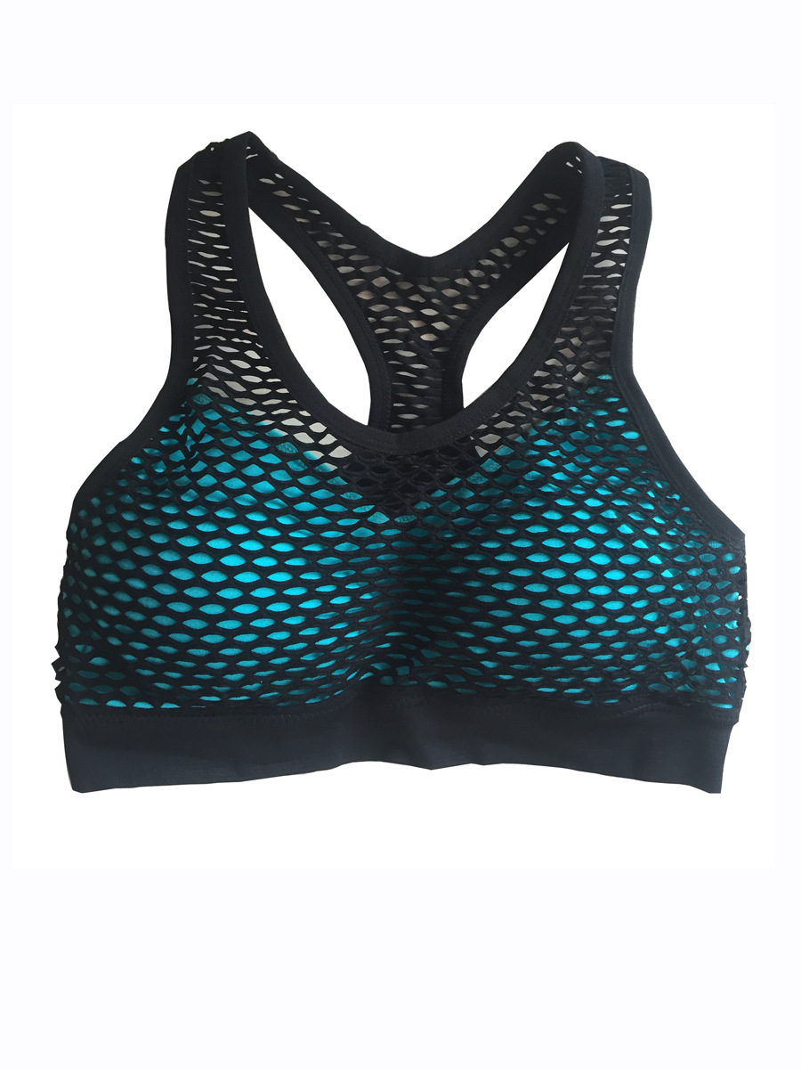 Title 8, Mesh Hollow Hit Color Sports Fitness Bra