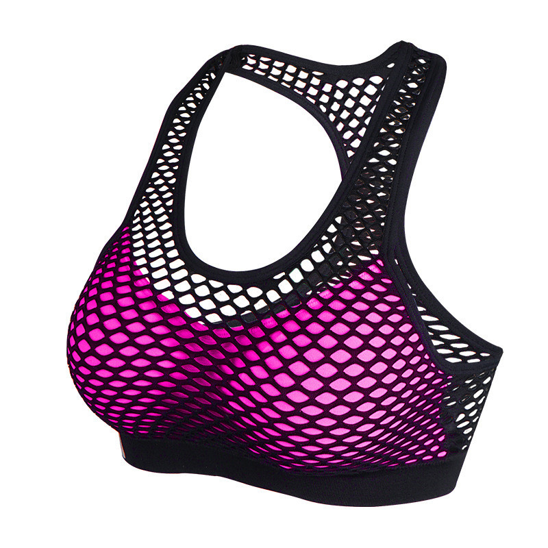 Title 5, Mesh Hollow Hit Color Sports Fitness Bra