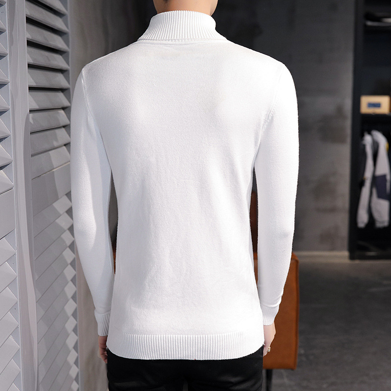 Gioele - Elegante Maglione Collo Alto Tinta Unita