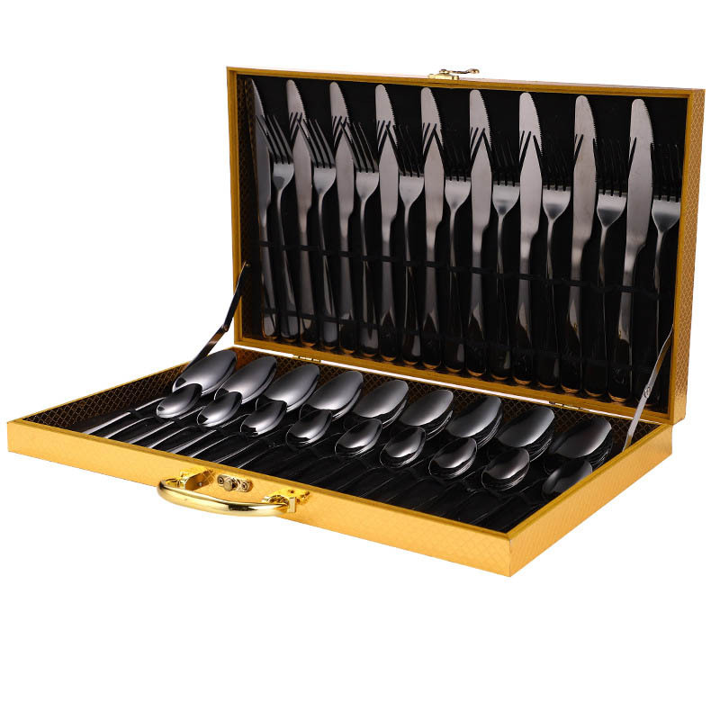 Title 5, 36-Piece Stainless Steel Steak Knife and Fork S...