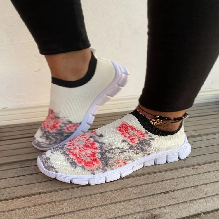 Title 5, Painted Printed Mesh Running Shoes Casual Breat...