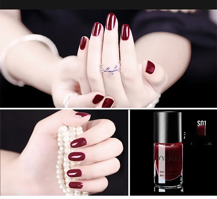 Ouyafei New Nail Polish, Quick-Drying, Long-Lasting, Tearable