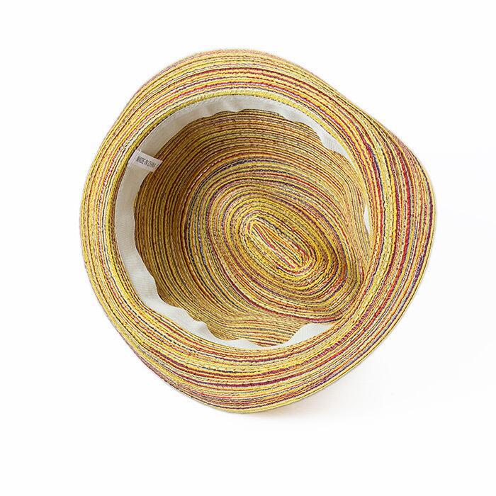 Rainbow Pattern Leisure Beach Hat Women's Straw Hat