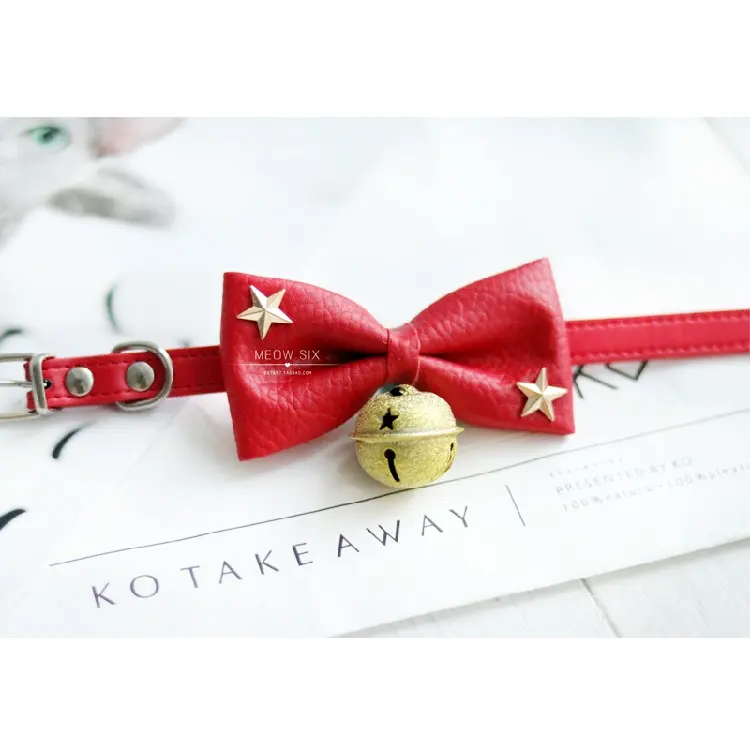 Six Cats Small and Medium Rivet Bell Pet Bow