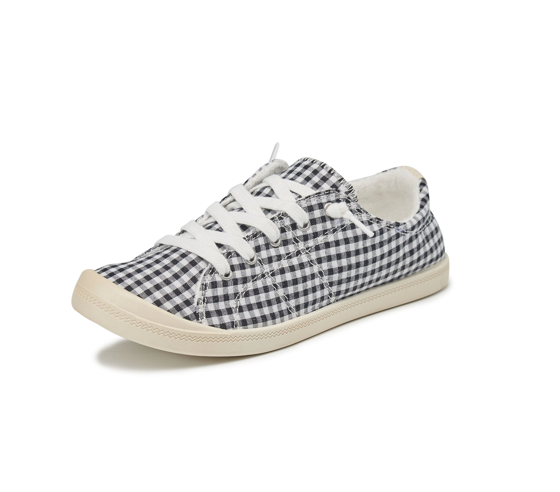 Title 5, New Fashion Casual Cloth Shoes Plaid Cloth Shoes