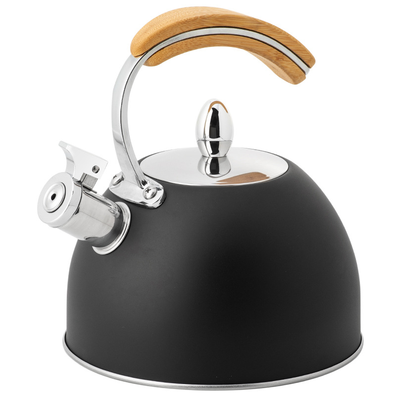 Title 5, Kettle With Stainless Steel Whistle With Wooden...