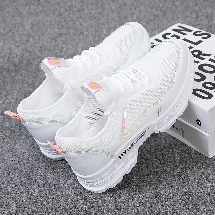 Summer Thin Net Shoes Women's Breathable Mesh Casual Sports Shoes
