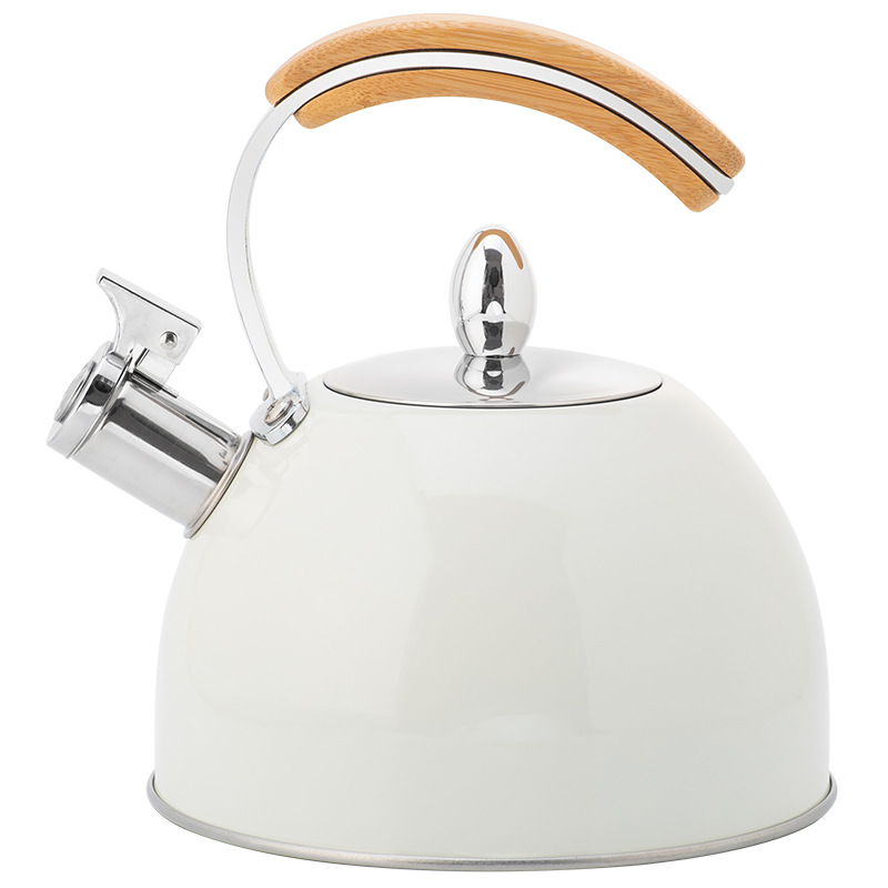 Title 6, Kettle With Stainless Steel Whistle With Wooden...