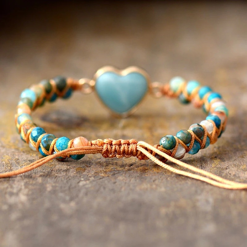 Love Blue Ethnic Style Braided Bracelet
