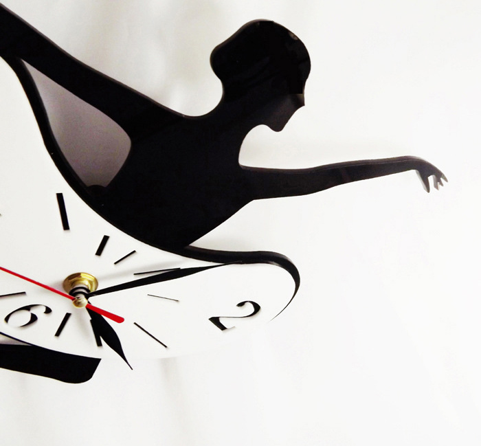 Acrylic Wall Clock, Ballerina Design, picture 4 of 4