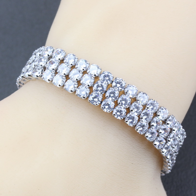 Fashion Simple Three-Row Diamond Women's Bracelet
