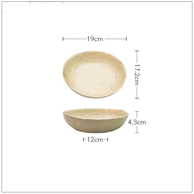 Irregular Hand-Kneaded Stoneware Tableware Set