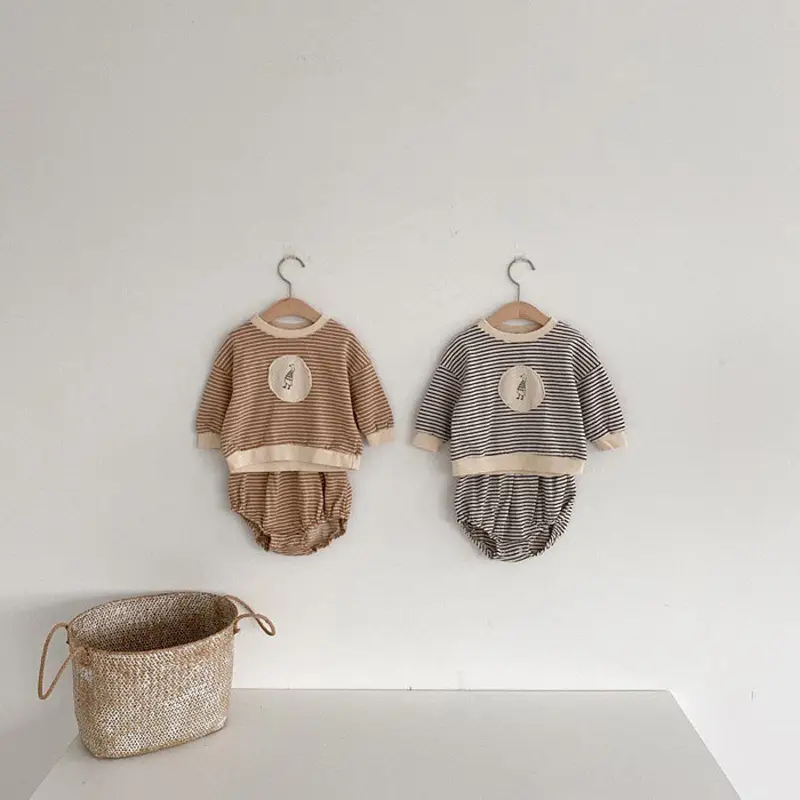 Infant Stripe Suit Two Piece Climbing Suit