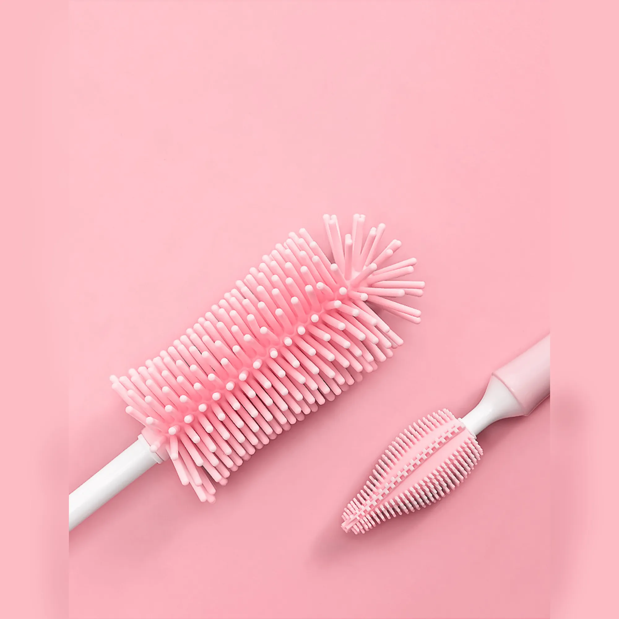 Baby Silicone Baby Bottle Brush Straw Scrubbing Baby Bottle Brush Cleaning – image 3
