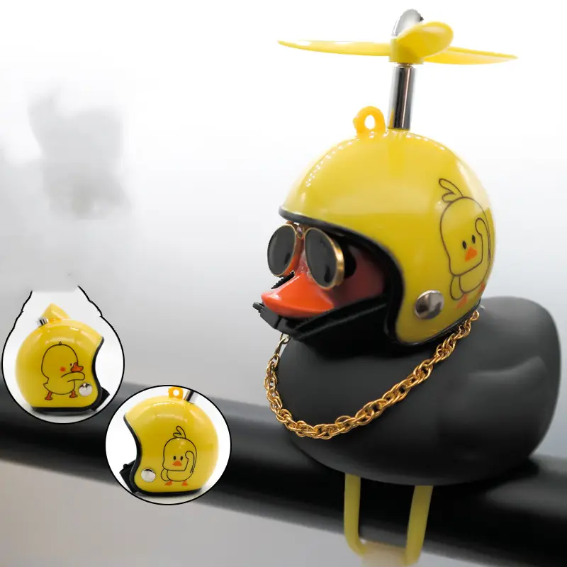 Little Yellow Duck Electric Vehicle Self-Propelled Motorcycle Ornaments