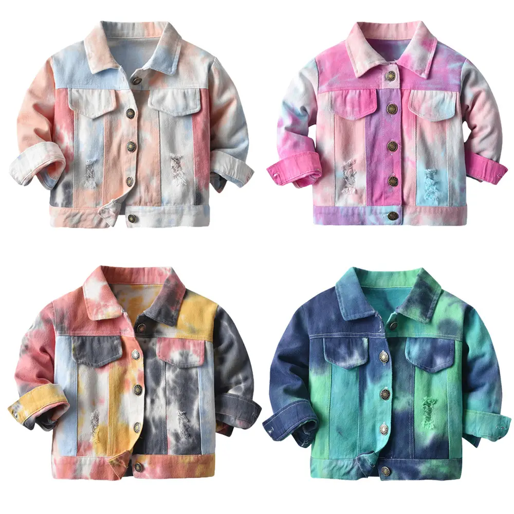 Children's Multicolor Tie-Dyed Denim Jacket
