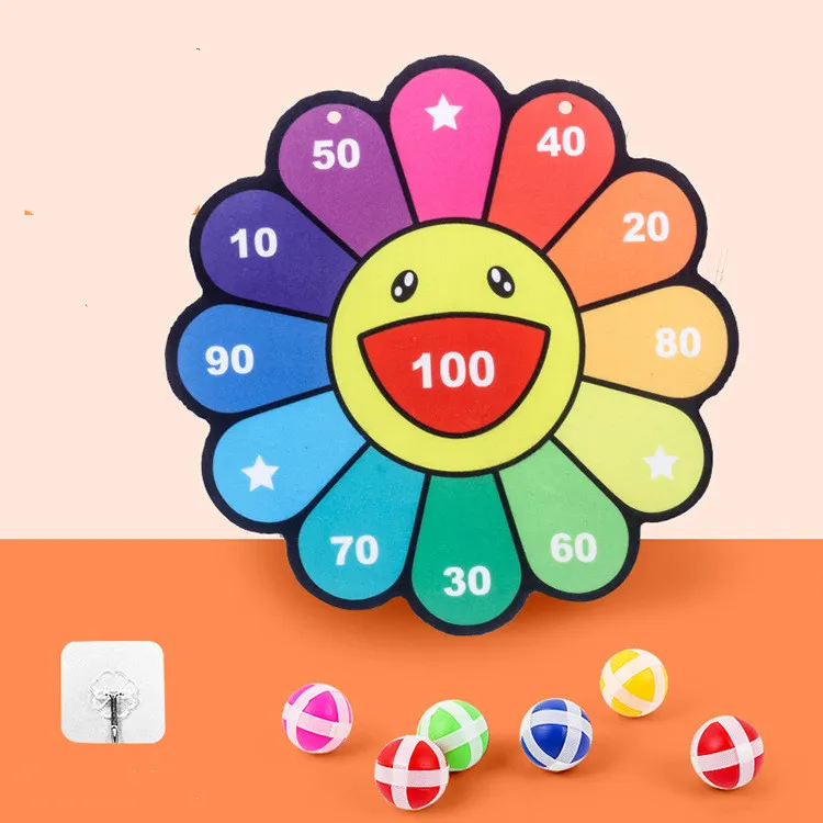 Spot Wholesale Children's Sticky Ball Dart Board Cartoon Fun Dart Board Plus Velvet A Variety Of Creative Cartoon – image 2