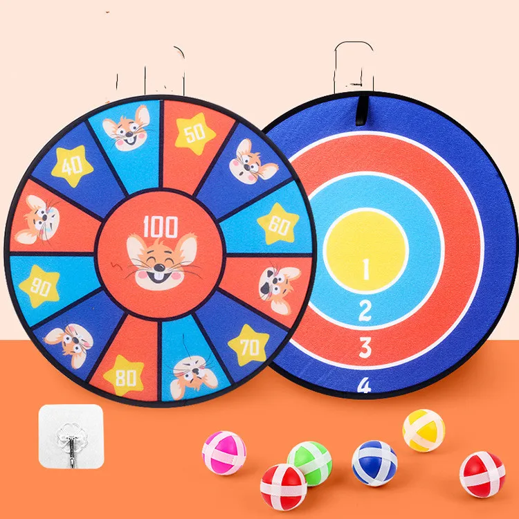 Spot Wholesale Children's Sticky Ball Dart Board Cartoon Fun Dart Board Plus Velvet A Variety Of Creative Cartoon – image 9