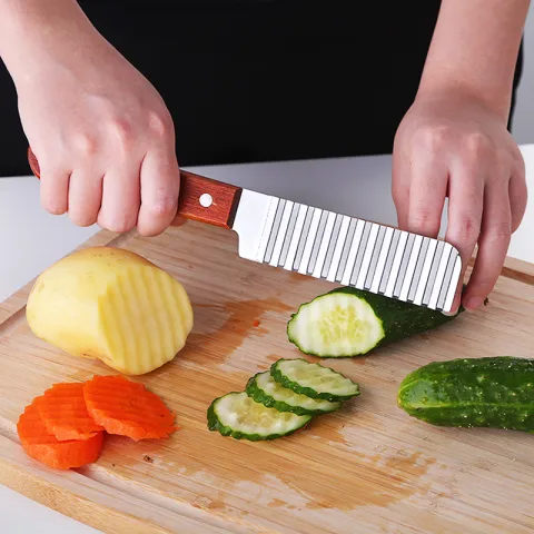 French Fries Cutter Stainless Steel Potato Knife Vegetable Wave