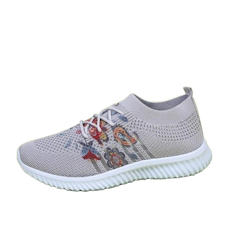 Title 6, Comfortable Flower Sneakers Flying Woven Mesh W...