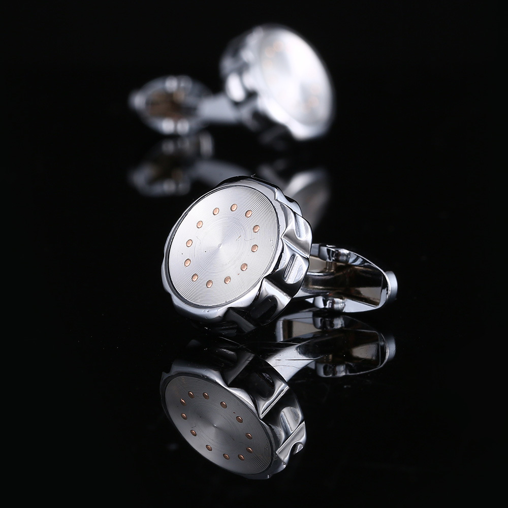 Copper Geometric Cufflinks, picture 2 of 4