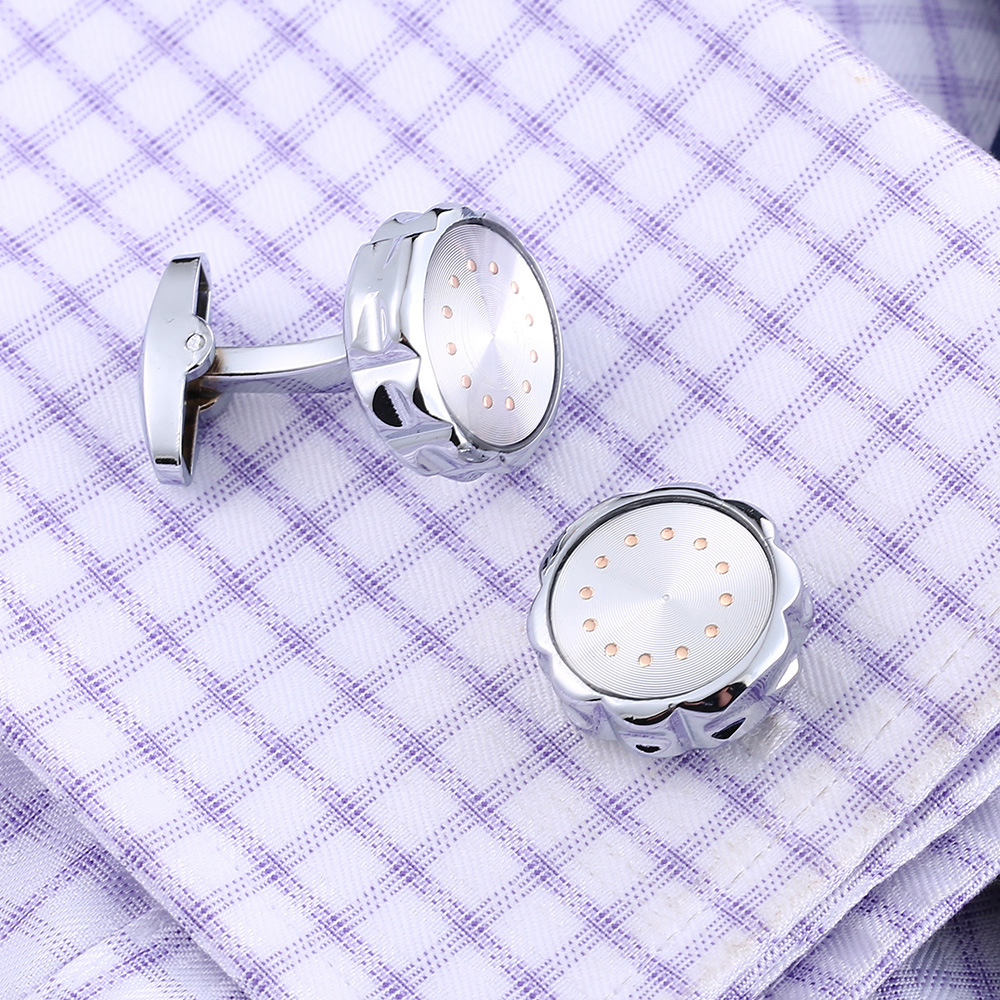 Copper Geometric Cufflinks
