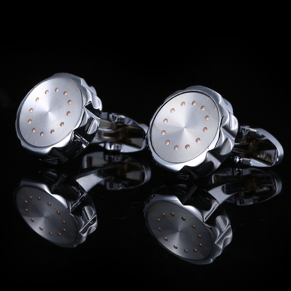 Copper Geometric Cufflinks, picture 4 of 4