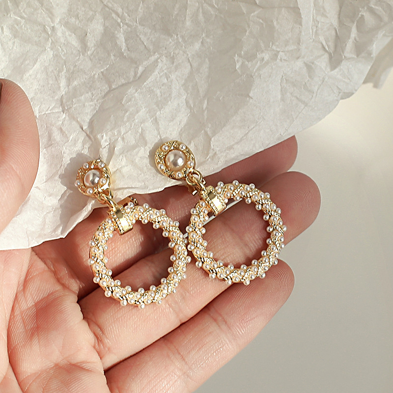 S925 Silver Needle French Pearl Stud Earrings