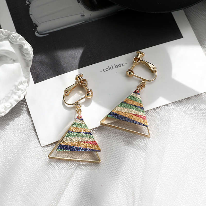 Simple Temperament All-match Print Earrings