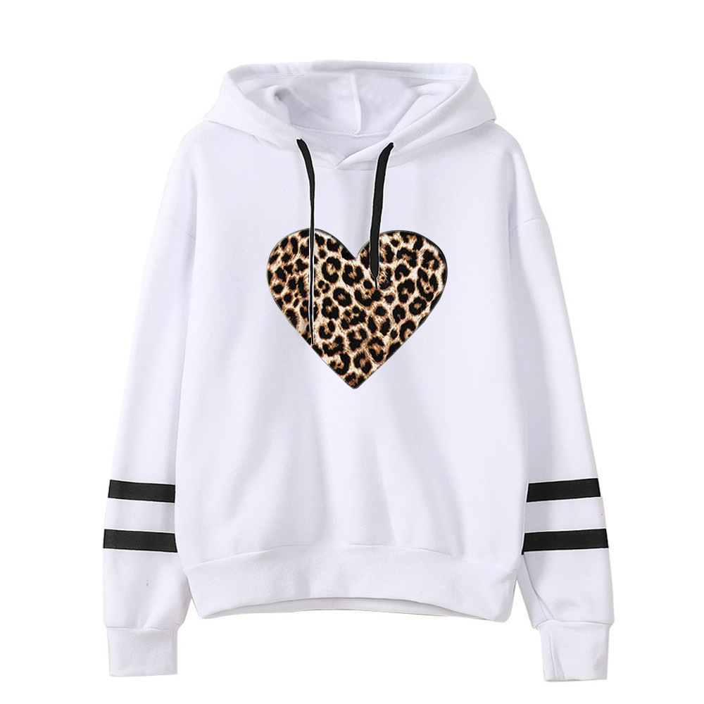 Title 2, Leopard Love Printed Parallel Bar Hooded Sweats...